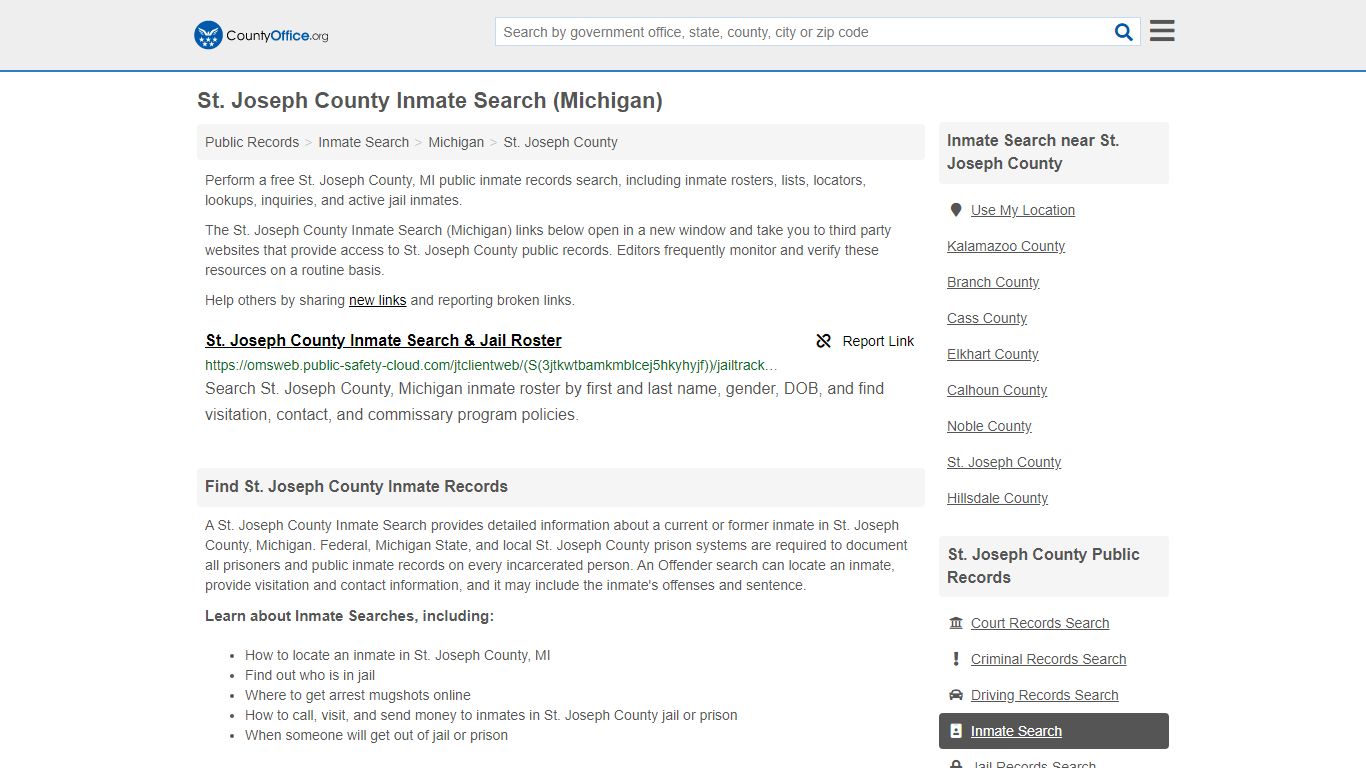 Inmate Search - St. Joseph County, MI (Inmate Rosters ...