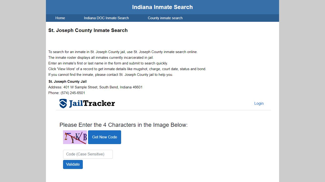 St. Joseph County Jail Inmate Search - Indiana Inmate Search